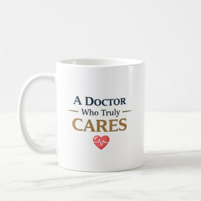Taza De Café A Doctor Who Truly Cares Personalized gift (Izquierda)