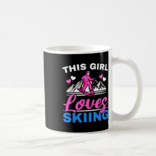 Taza De Café A esta chica le encanta el esquí Esquiadora Esquí 