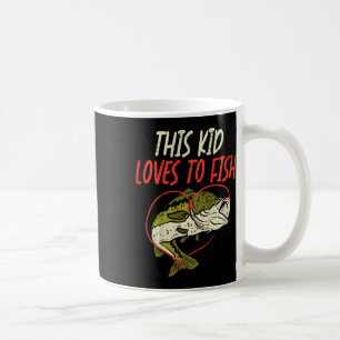 Taza De Café A Este Niño Le Encanta Pescar Por La Familia Pesqu