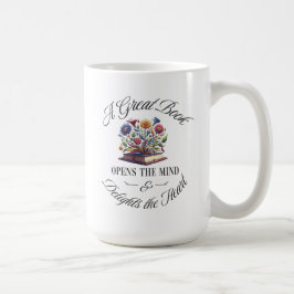 Taza De Café A Great Book Delights Floral