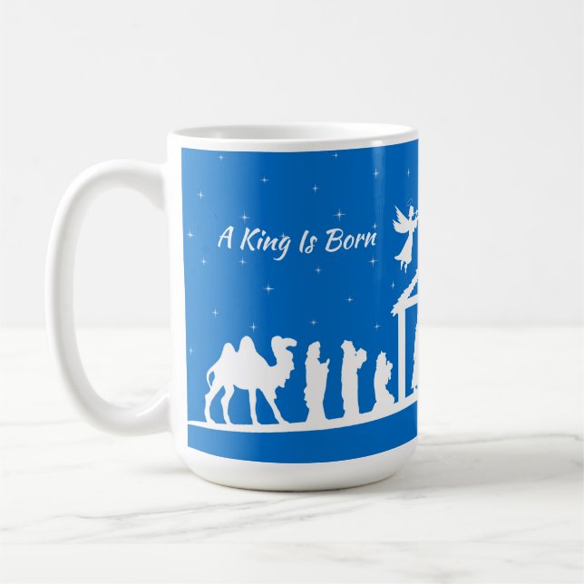 Taza De Café A King Is Born - Nativity Scene Mug  (Izquierda)