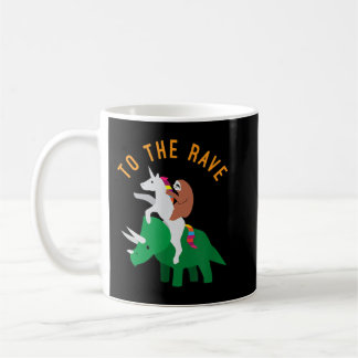 Taza De Café A La Divertida EDM Unicornio De Rave Dinosaur 1967