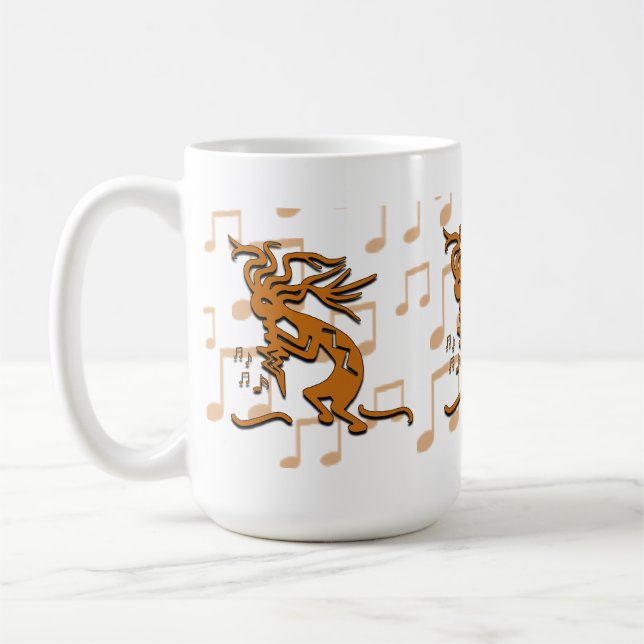 Taza De Café A la izquierda frente al músico Kokopelli (Izquierda)