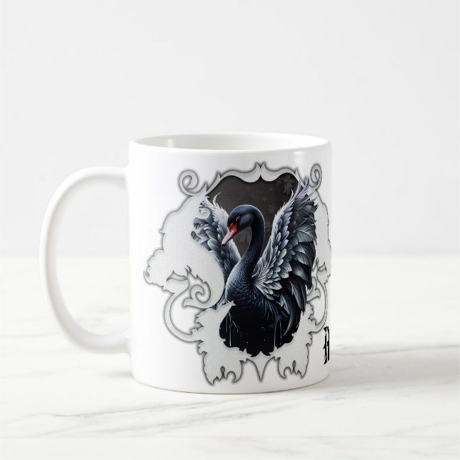 Taza De Café A la sombra de la elegancia: un cisne negro. (Izquierda)