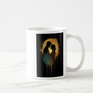 Taza De Café A las mujeres siluetas les encanta besar juntos Ba