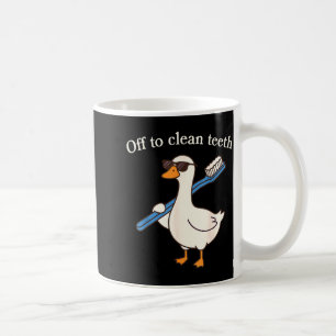 Taza De Café A limpiar los dientes ganso divertido dentista den