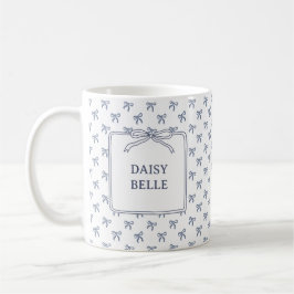 Taza De Café A Little Blue Jean Baby Blue Coquette Bow
