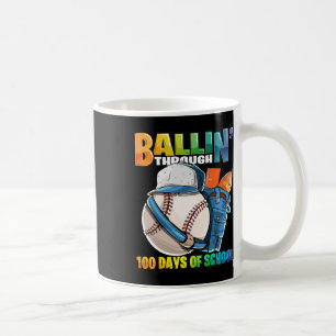 Taza De Café A Lo Largo De 100 Días Escolares De Béisbol Infant