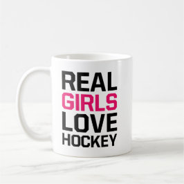Taza De Café A los verdaderos Chicas les encanta el hockey