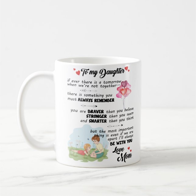 Taza De Café A mi hija Mug De Mamá (Izquierda)