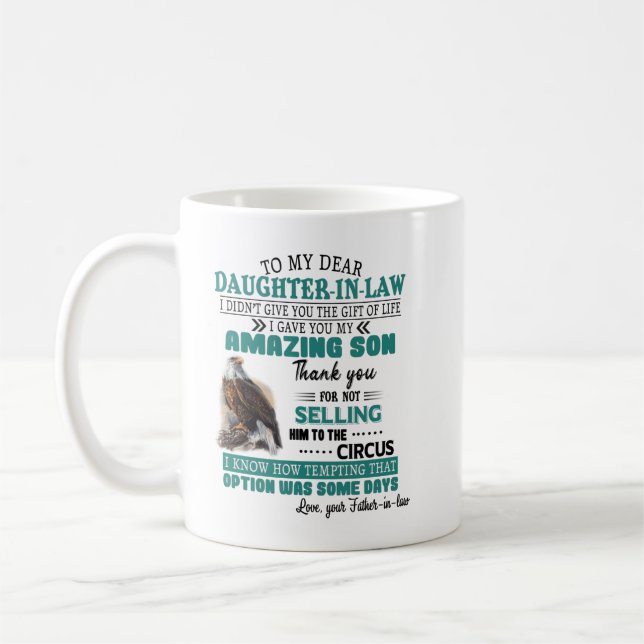 Taza De Café A mi querida hija con camisa de ley (Izquierda)
