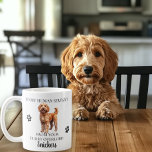 Taza De Café A mi sirviente humano Funny Dog Goldendoodle<br><div class="desc">Este diseño puede ser personalizado en el área proporcionada cambiando la foto y/o el texto. O puede personalizarse haciendo clic en Personalizar esta plantilla y, a continuación, eligiendo la opción de hacer clic en el personalizar y eliminando o cambiando el color del fondo, agregando texto, cambiando el color o estilo...</div>