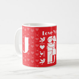 Taza De Café A modern Bauhaus personalized Valentine’s Day
