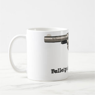 Taza de café a prueba de balas del arma del