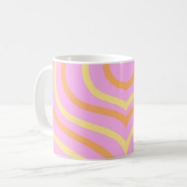 Taza De Café A rayas chic (Anverso izquierdo)