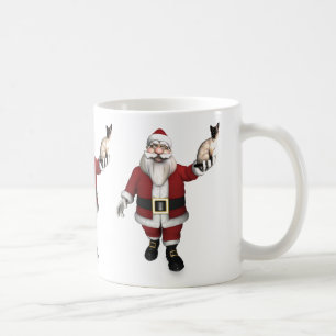 Taza De Café A Santa Claus le encantan los gatos siameses