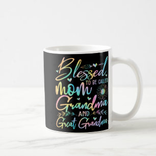 Taza De Café A Ser Llamada Mamá Abuela Y Gran Abuela Flor