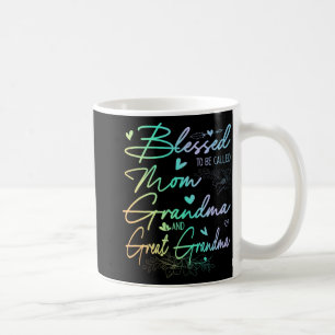 Taza De Café A Ser Llamada Mamá Abuela Y Gran Abuela Floral