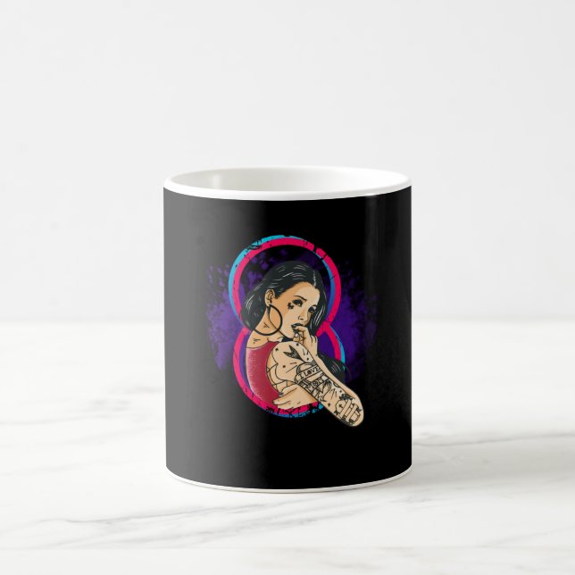 Taza De Café A Tattoo Chica le encantan los tatuajes (Centro)
