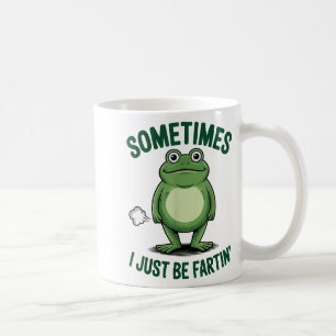 Taza De Café A veces solo estoy siendo una rana que se tira ped