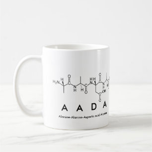 Taza De Café Aada peptide name mug