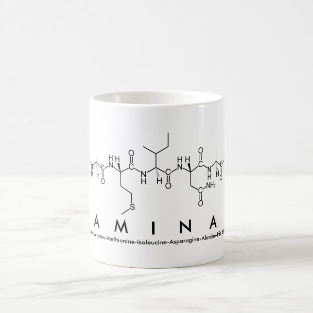 Taza De Café Aaminah peptide nombre mug (Centro)