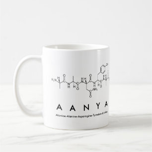 Taza De Café Aanya peptide name mug