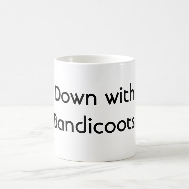 Taza De Café Abajo con Bandicoots. (Centro)