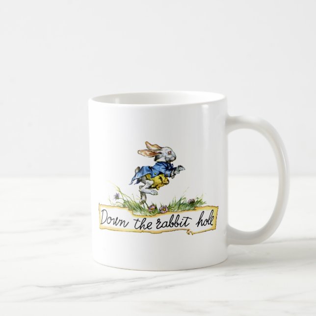 Taza De Café Abajo el agujero de conejo (Derecha)