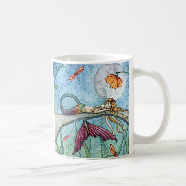 Taza De Café Abajo por el arte de la sirena de estanques (Derecha)
