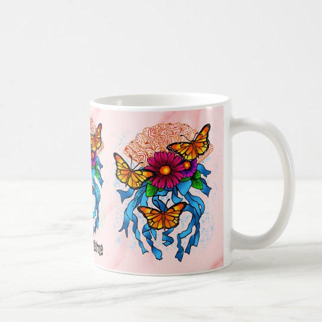 Taza De Café Abanico de flores  (Derecha)