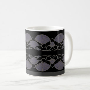 Taza De Café Abanico Elegante Morado