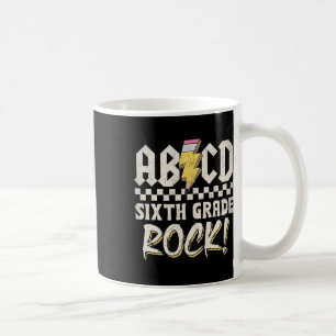 Taza De Café Abcd sexto grado rock vuelve al colegio primer día