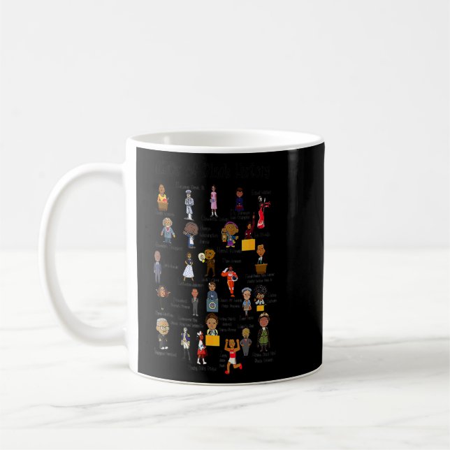 Taza De Café Abcs Del Mes De La Historia Negra Orgullo Enseñanz (Izquierda)