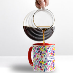 Taza De Café ABCs supercoloridas y 123