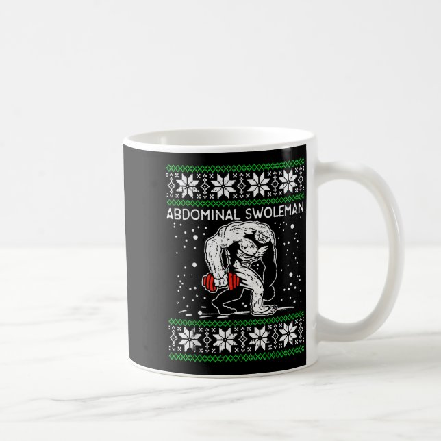 Taza De Café Abdominal Swoleman Yeti Fun Christmas Gym Weightli (Derecha)