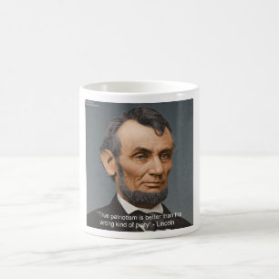 Taza De Café Abe Lincoln & Cita Patriótica