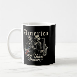 Taza De Café Abe Lincoln Padre Fundador Tocando Guitarra