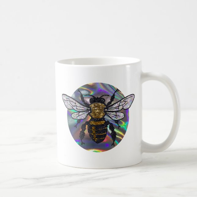 Taza De Café abeja con joyas (Derecha)
