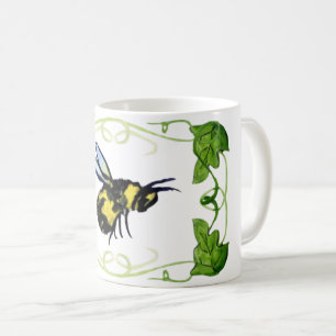Taza De Café Abeja Con Vines Mug