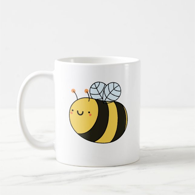 Taza De Café Abeja de la burbuja de Kawaii (Izquierda)