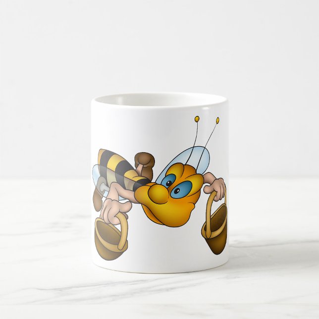 Taza De Café Abeja de miel con cestas Ilustracion de abejas div (Subido por el creador)