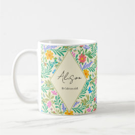 Taza De Café Abeja de miel, galimatías, mariposa, libélula y fl