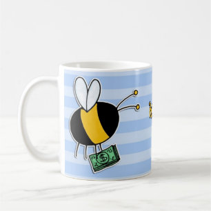 Taza De Café abeja de trabajador - banquero