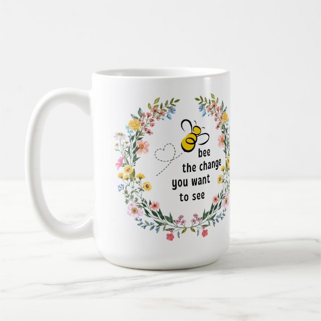 Taza De Café Abeja el café Inspirador de cambio (Izquierda)
