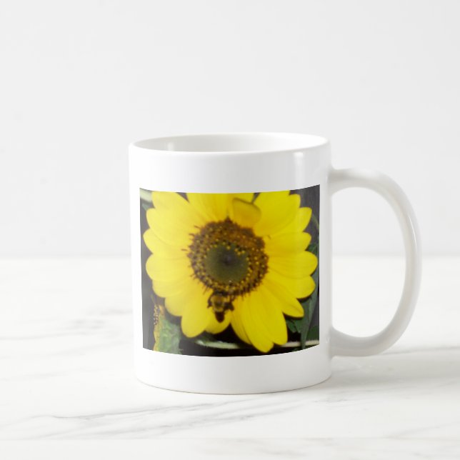 Taza De Café Abeja en el girasol (Derecha)