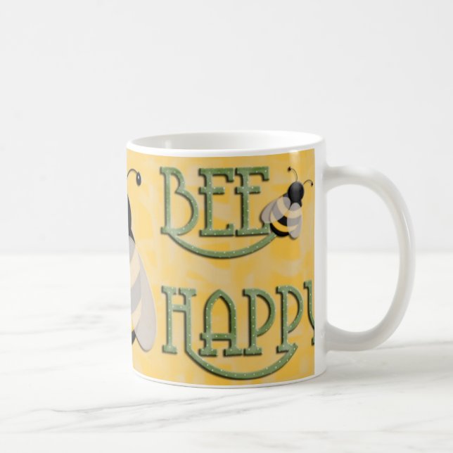 Taza De Café Abeja feliz (Derecha)