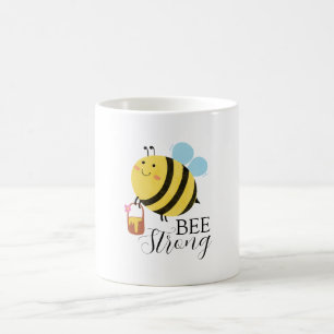Taza De Café Abeja Fuerte Un Zumbido de Positividad