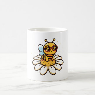 Taza De Café Abeja Guay en una Margarita