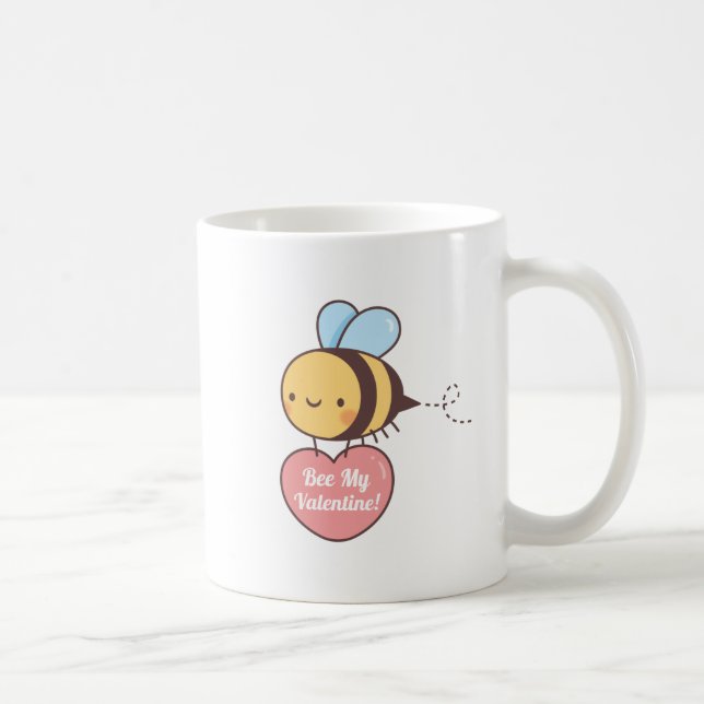 Taza De Café Abeja linda mi San Valentín (Derecha)